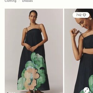 Significant Other Edith Linen Blend Maxi Dress 20W NWT